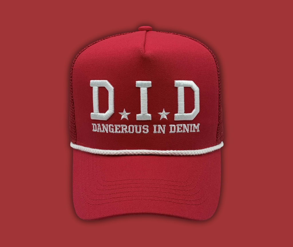 (Pre Order) Dangerous In Denim RED TRUCKER