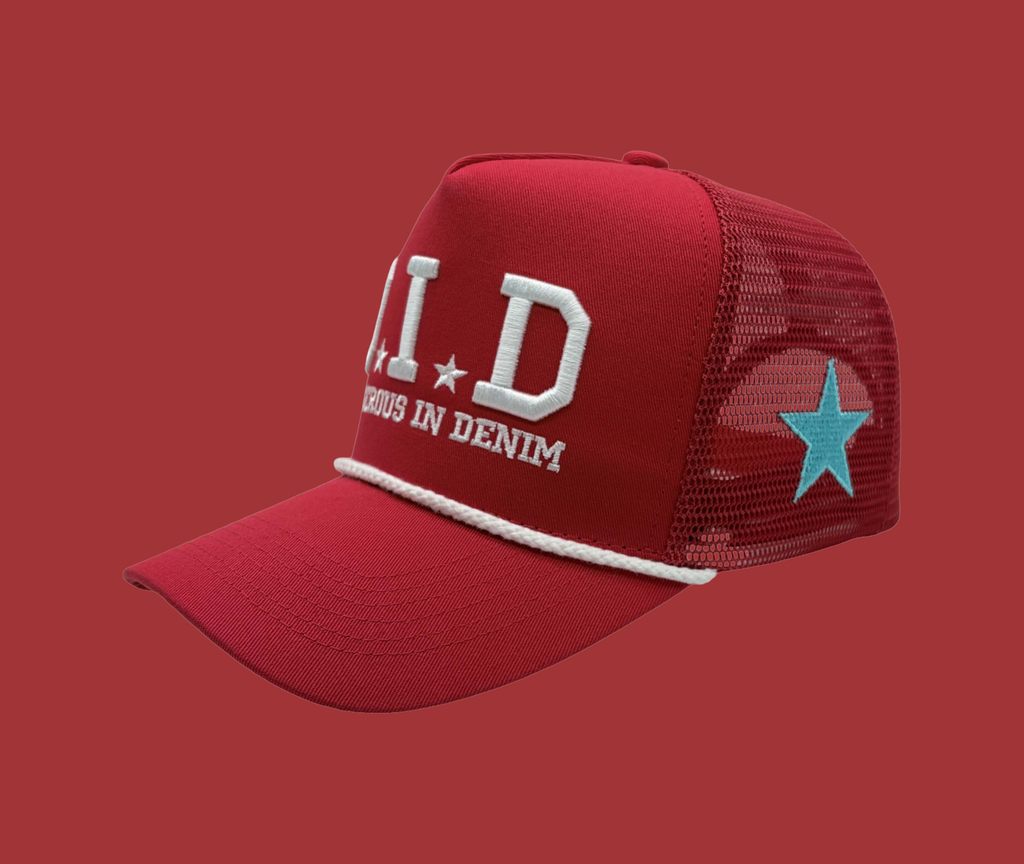 (Pre Order) Dangerous In Denim RED TRUCKER