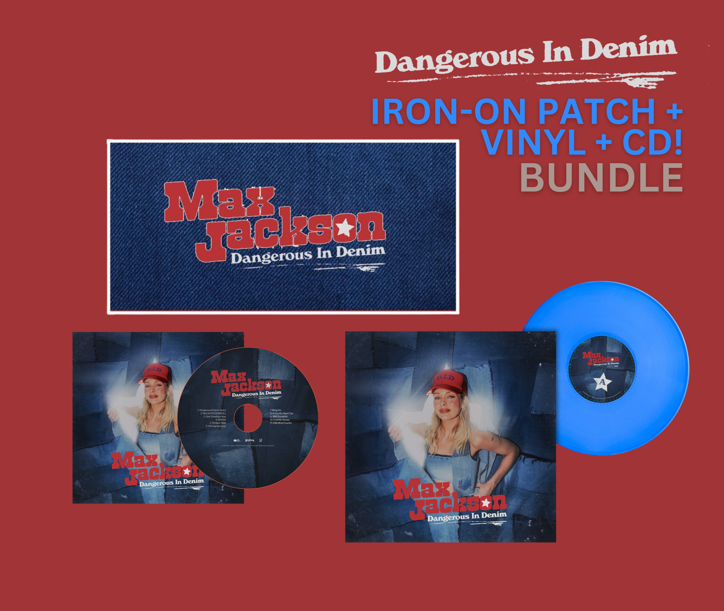 (Pre Order) Dangerous In Denim IRON-ON PATCH + CD + VINYL